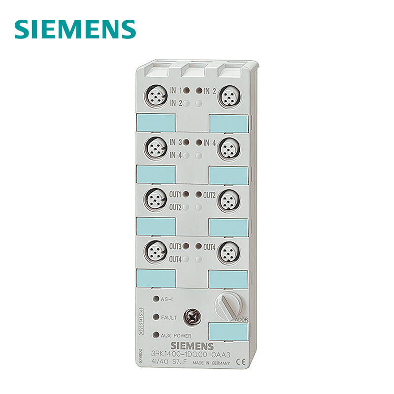 Siemens AS-i compact module K60 digital A/B slave, 4DI/3DQ, 4 inputs, 3 outputs, 24VDC for all outputs 7 M12 interfaces, Y-II wiring installation plate 3RK1901-0CA00 must be ordered separately; 3RK24001FQ030AA3