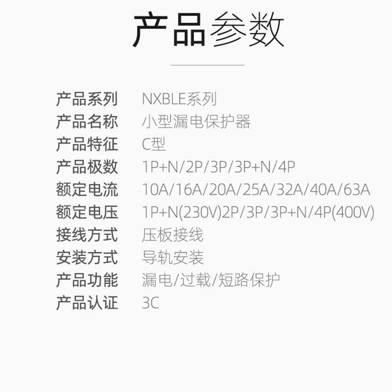 Chint NXBLE 16A 2P Air Switch with Leakage Protection