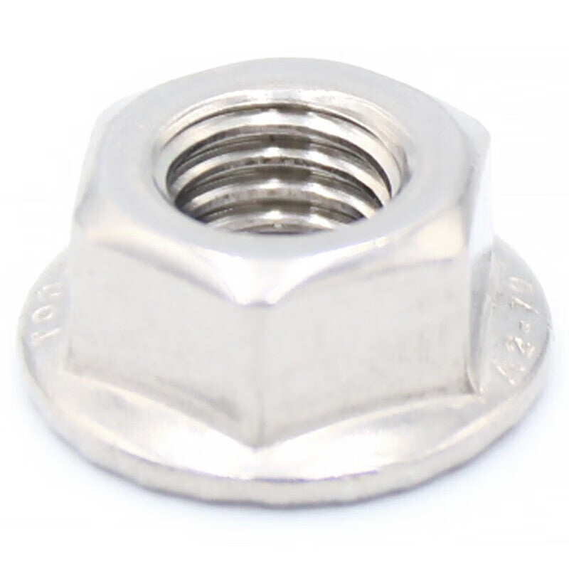 Haisdick 304 Stainless Steel Flange Nuts DIN6923, Anti-slip Toothed Nuts HKsq-281 M4 (150 pieces)
