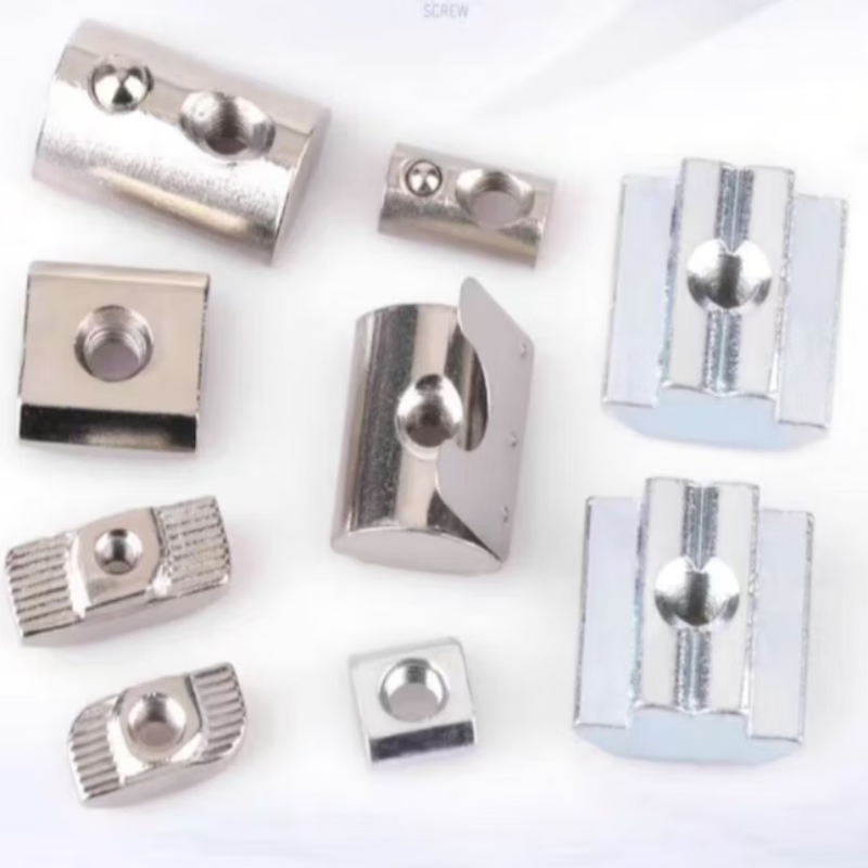 Xiyi European Standard T-nut, Aluminum Profile Dedicated Hammer Head Boat-Shaped Fitting, T-type, European Standard 40M6 (50 pieces)