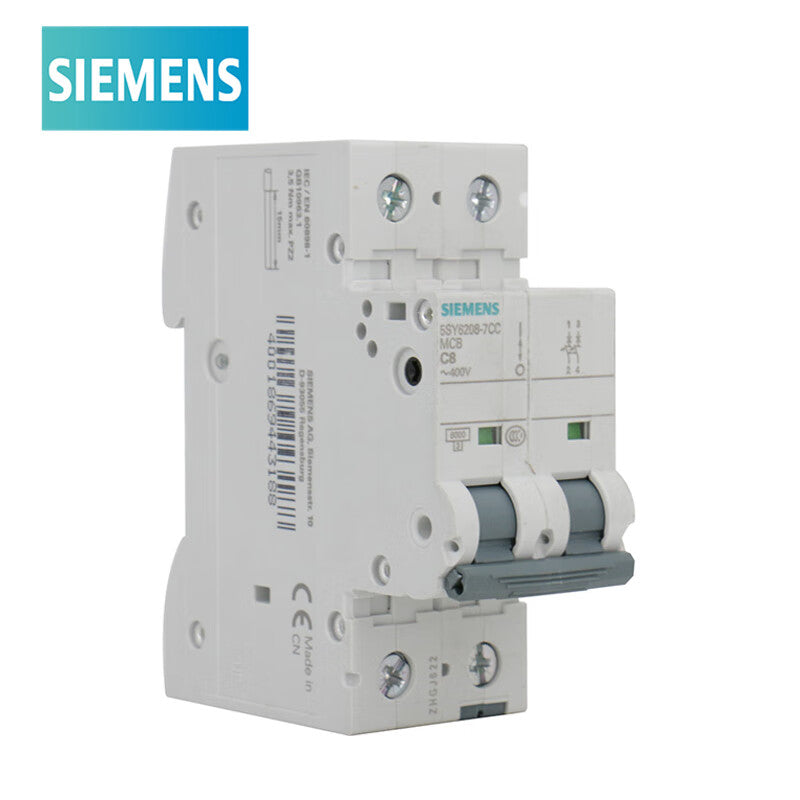 Siemens 5SY6208-7CC 8A 2P Circuit Breaker Type C