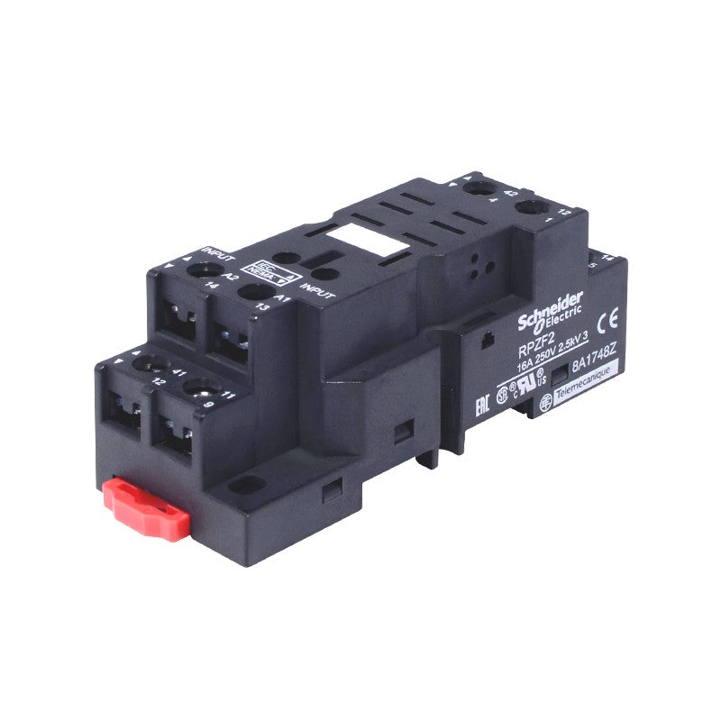 Schneider Electric relay base RPZF2 8-pin hybrid base 16A 250V screw terminal connection wide 8-hole socket 2NO+2NC
