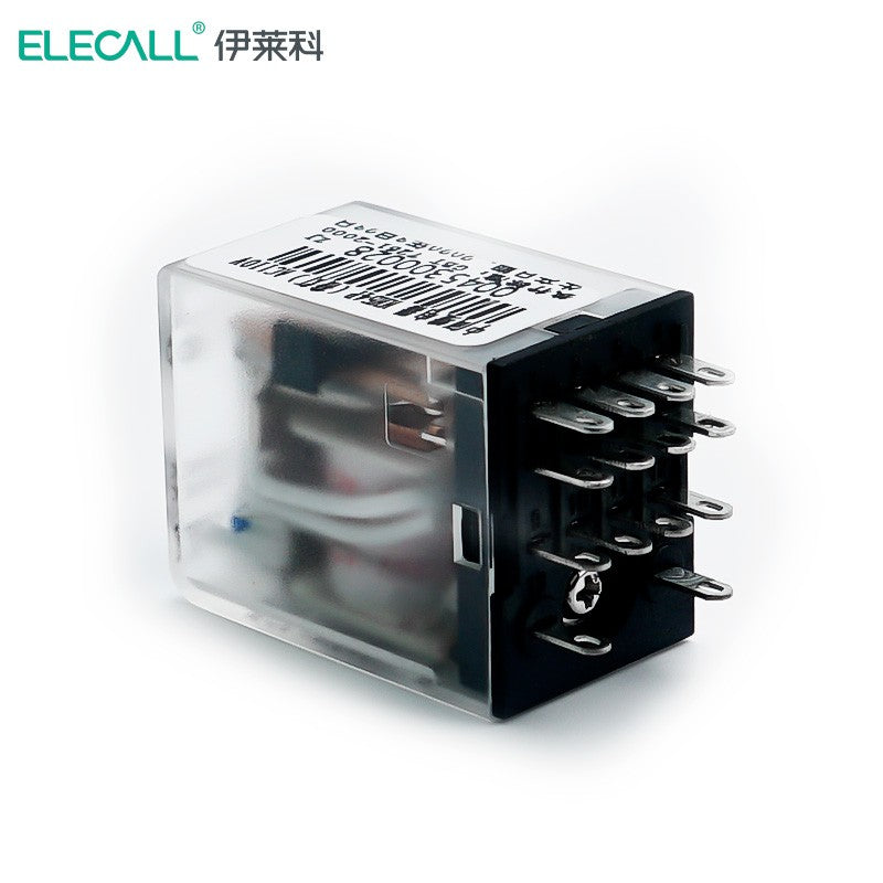ELECALL HH54P small intermediate relay AC four open four closed with light without base electromagnetic relay set 14 feet MY4NJ AC110V
