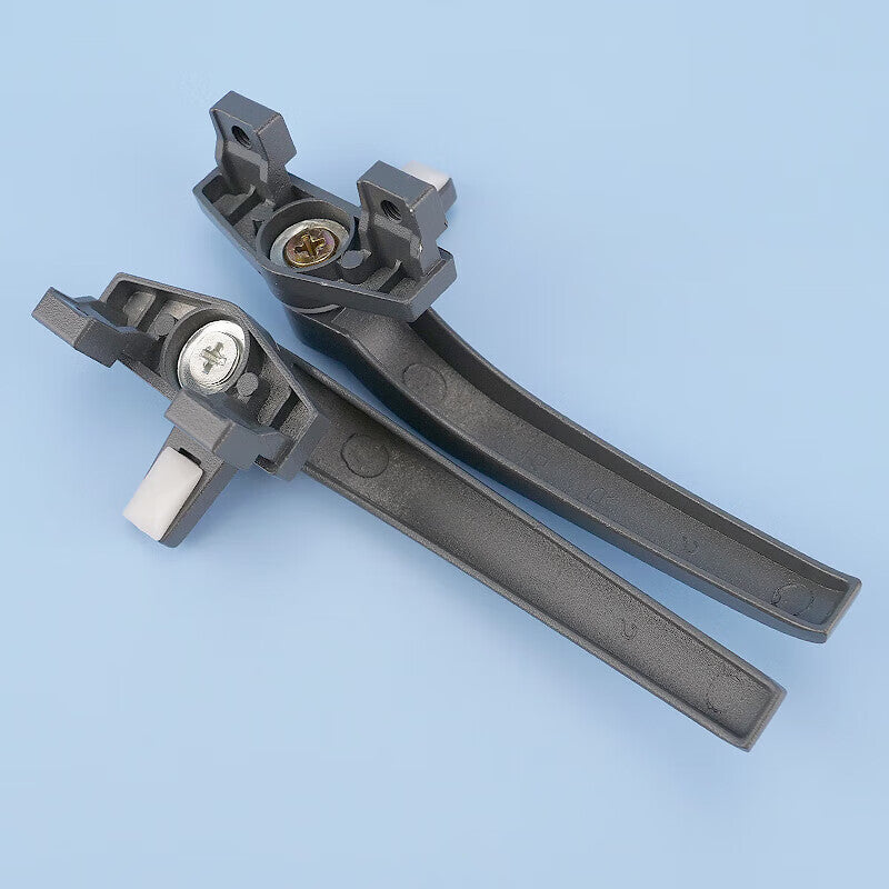 Bingyu Window Handle, Type 38 Aluminum Alloy Single-Point Casement Window Handle, Outward-Opening Window 7-Shaped Window Lock, Curtain Wall Hung Window Handle, Dark Gray, Right Handle, BH-630