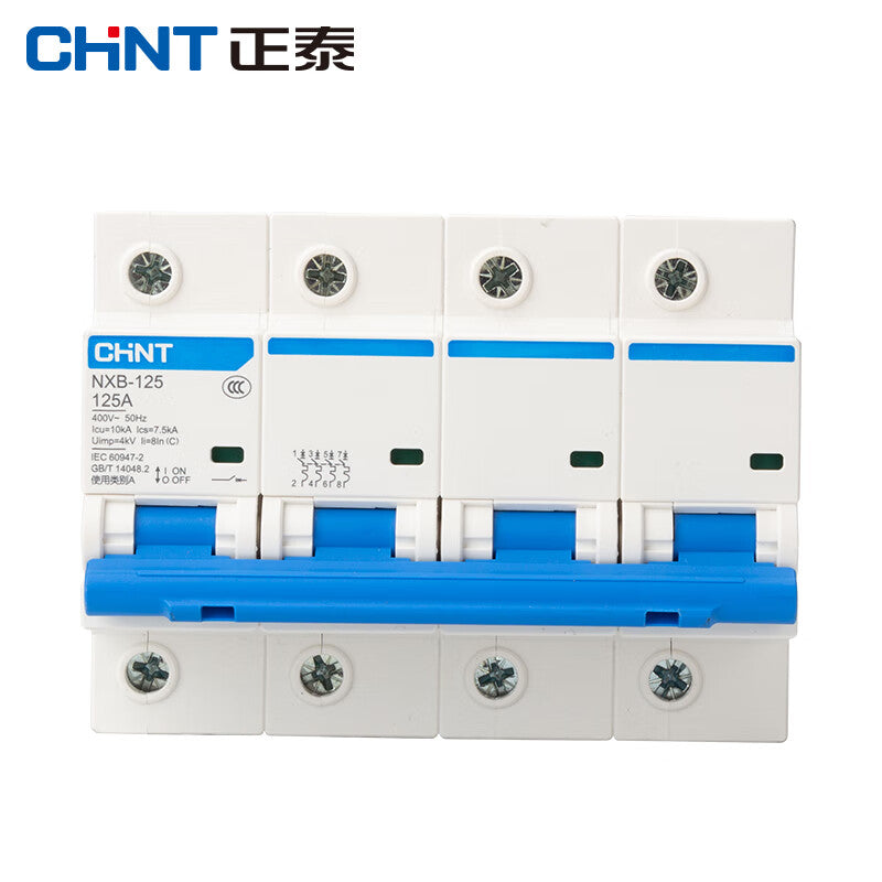 Chint NXB-125-4P-C125 Circuit Breaker, 4P C125, DZ47 Upgraded