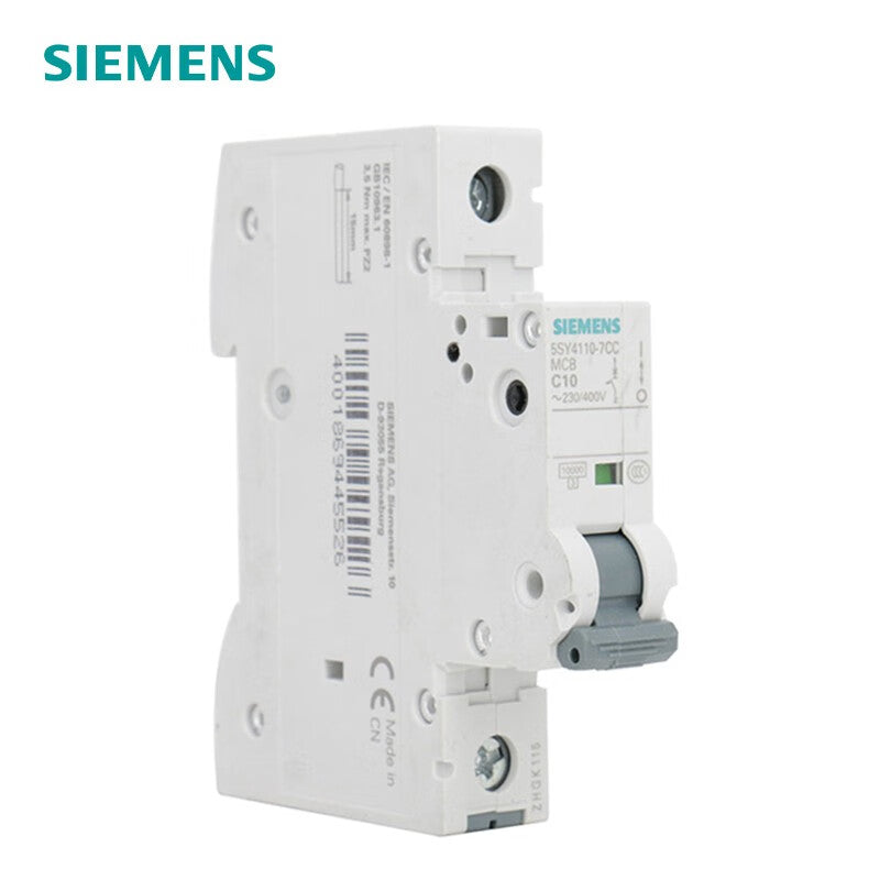 Siemens 5SY4110-7CC Circuit Breaker 10A 1P Type C 10KA