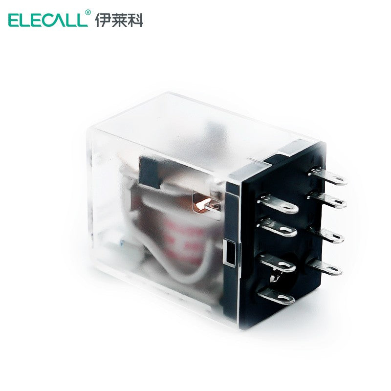 ELECALL HH52P small intermediate relay AC two open and two closed with light without base electromagnetic relay set 8 feet MY2NJ AC110V