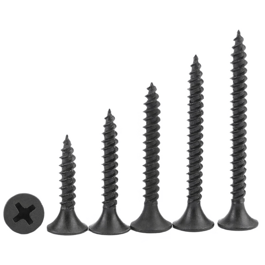 Masford drywall screws, Phillips head countersunk self-tapping screws, black carbon steel wallboard nails, 3.5*20mm (1 jin/bag)