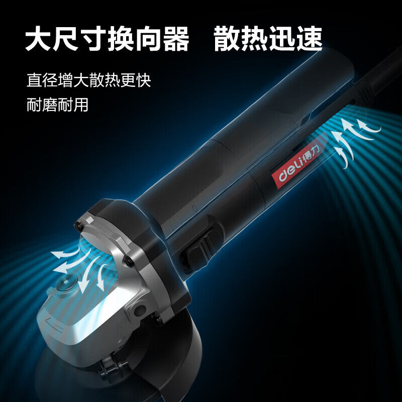 DELI Professional Angle Grinder 790W, 100mm Side Switch