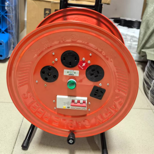 Zeyou portable cable reel, special outdoor rubber cable YZW3*2.5+1*1.5mm² 50 meters