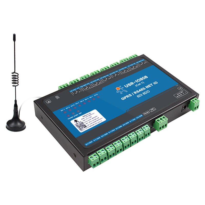 LonHand RS485 network 8-way IO relay remote switch control modbus IO808 Cat1 version USR-IO808-CAT1