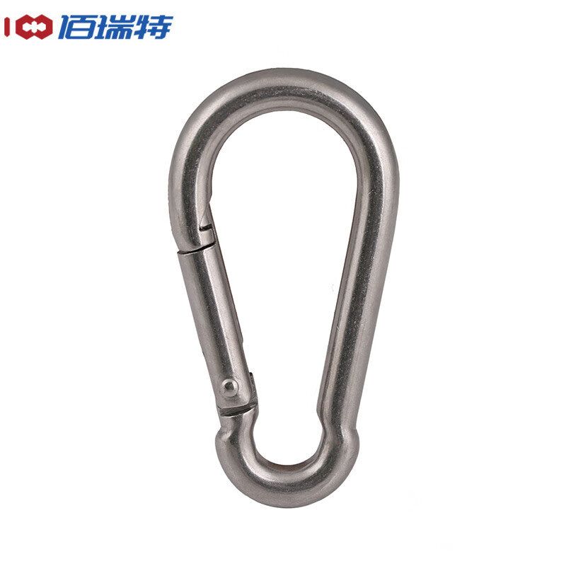 Bairuit 304 Stainless Steel Spring Buckle, Safety Buckle, Water Bottle Buckle, Chain Connector Hook, Quick-release Buckle, M6*60mm [Standard] 5 pieces