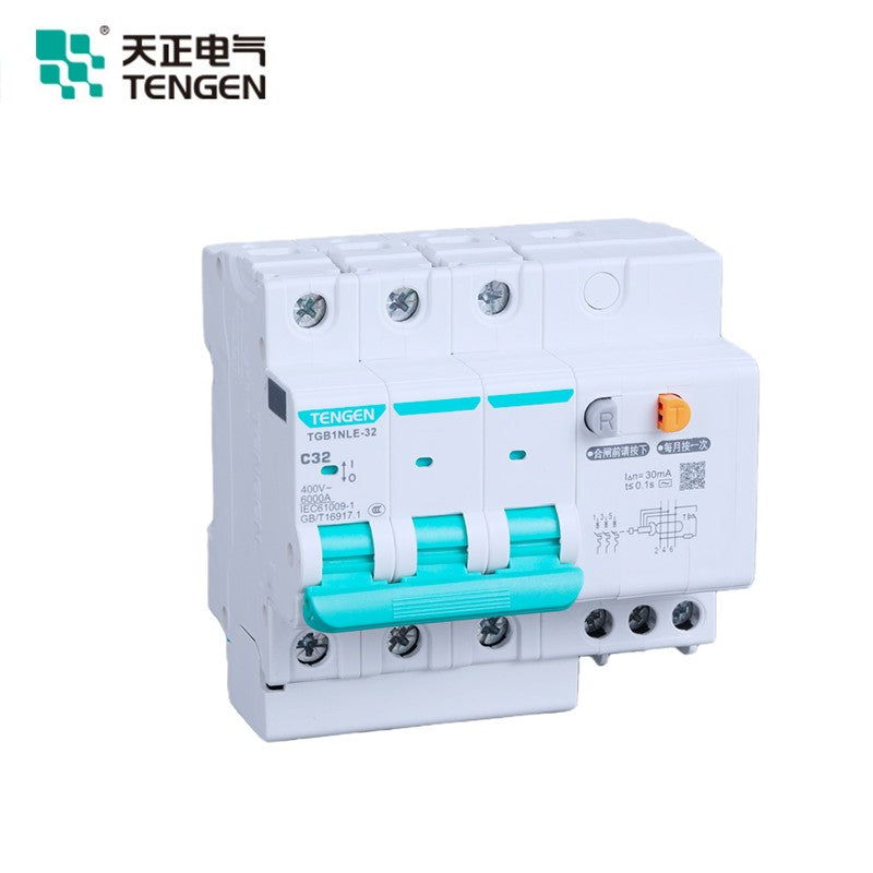 Tianzheng Electric TENGEN air switch TGB1NLE-32 3P D16 30mA 335021600599 miniature leakage protection circuit breaker (customized)