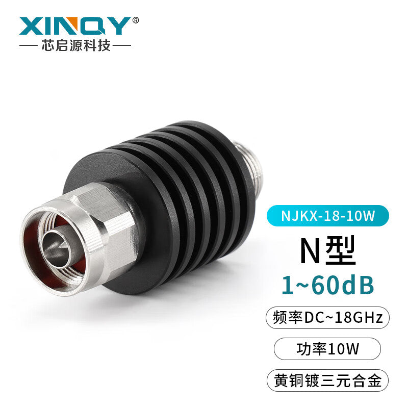 XINQY NJ-NK Fixed Attenuator RF Coaxial Power Attenuator, 10W DC-18GHz, 10dB Attenuation