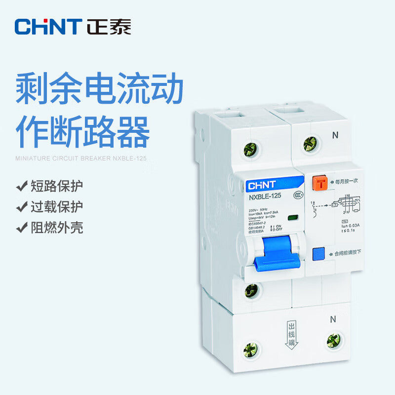 Chint NXBLE-125 Leakage Protector Circuit Breaker 1P+N 100A