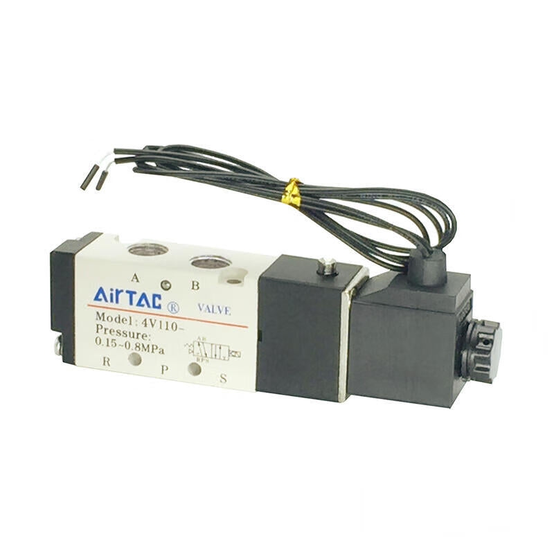 AirTAC internal pilot solenoid valve, 2-position 5-way, single solenoid, direct outlet; 4V110M5BI