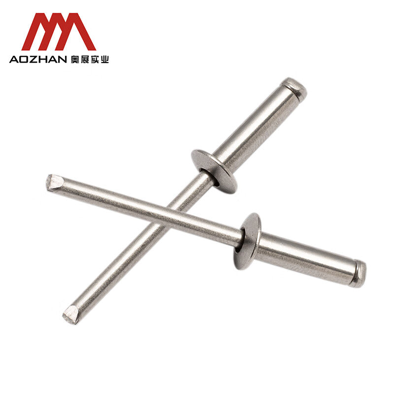 AOZHAN 304 Stainless Steel GB12618.4 All-Steel Blind Rivets, Decorative Rivets GPH 3.2*8 (1000 pieces/box)