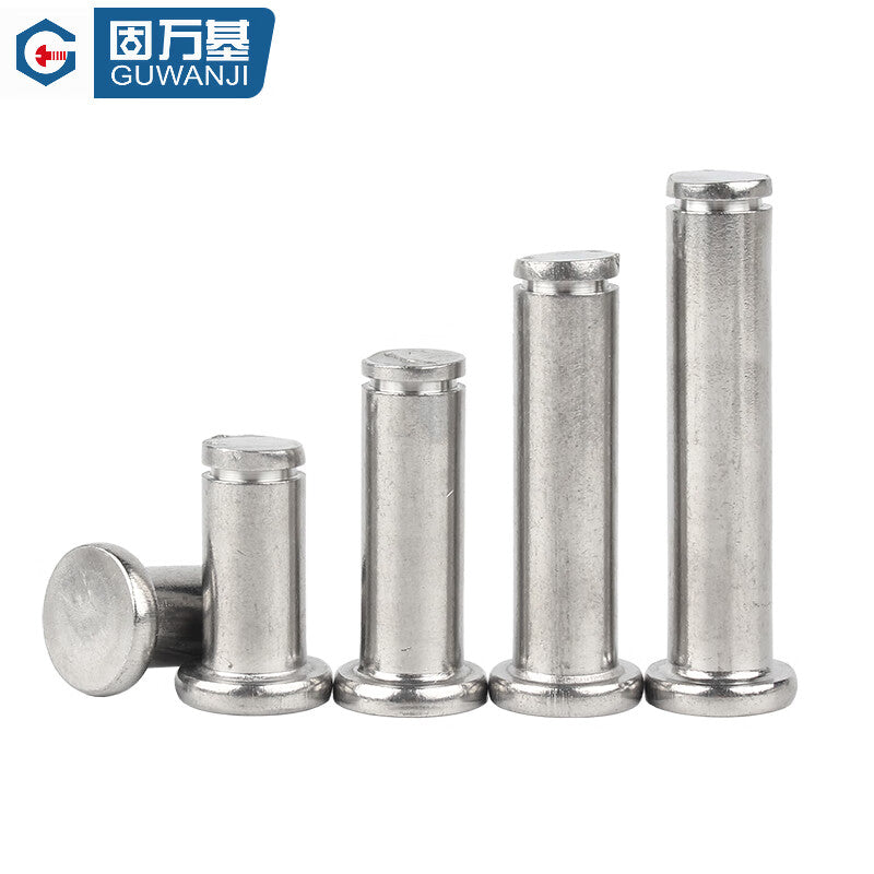 GUWANJI Flat Head Grooved Pin, 304 Stainless Steel, Flat Head Grooved Pin, Snap Ring Pin, Locating Cylindrical Pin, M4x30 [10 pieces]
