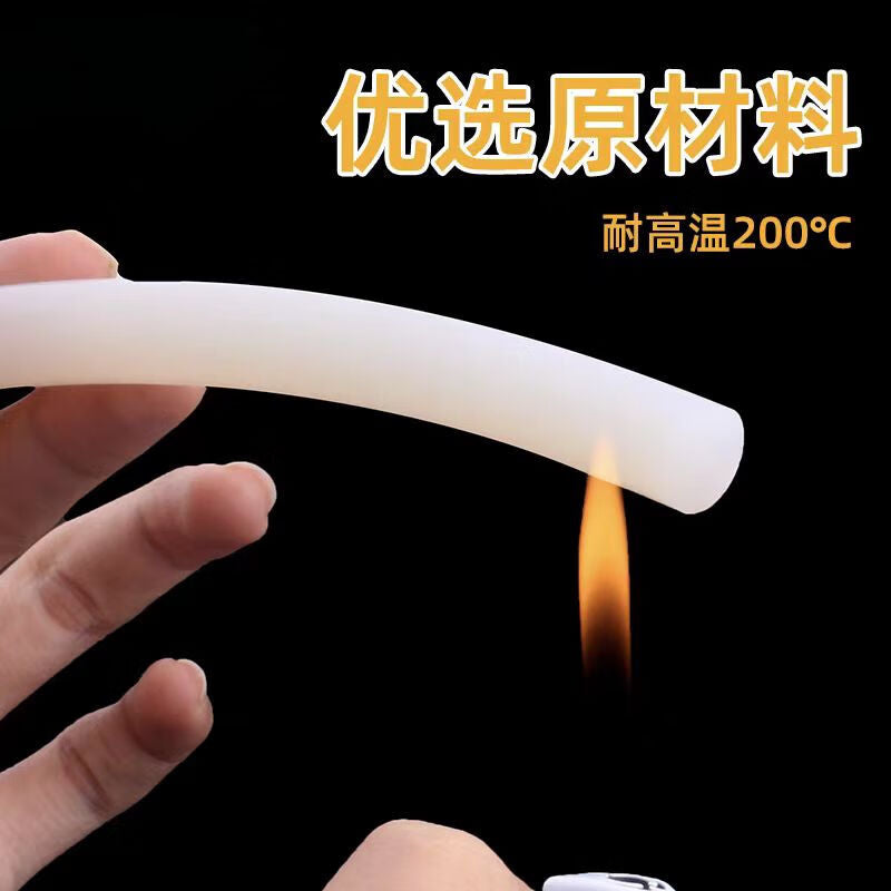 ZHIDE silicone rubber round strip, 10mm diameter, white.