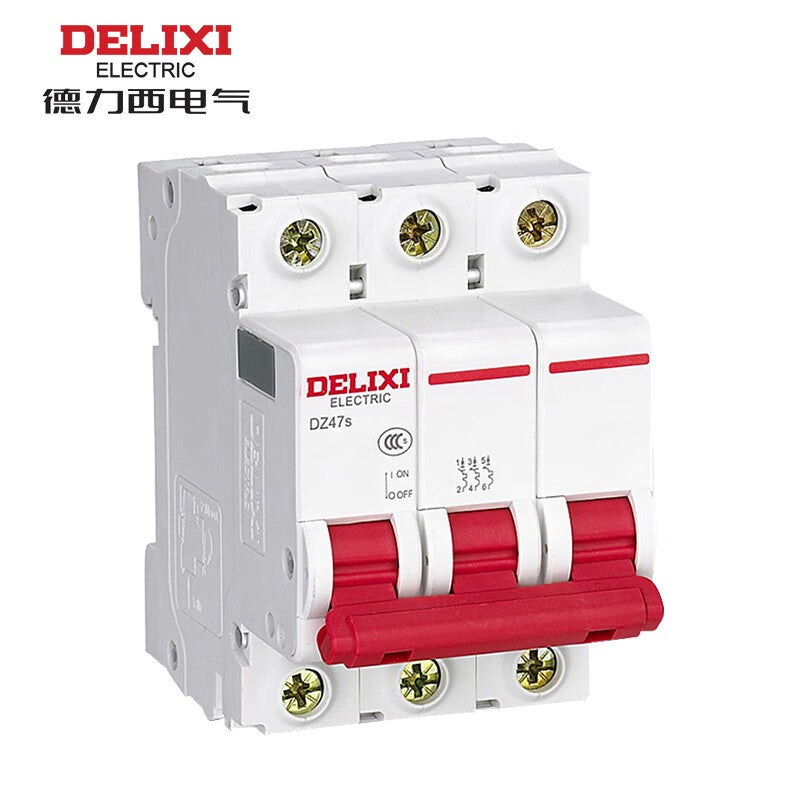 Delixi DZ47s 3P B 63A 6KA 400VAC DZ47SN3B63 miniature circuit breaker (C)