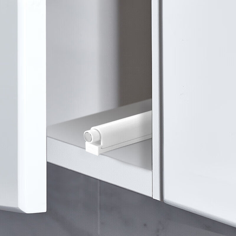 iGear 2-pack of push-to-open mechanisms, handle-free, invisible door/cabinet/drawer spring-loaded devices, 10mm white head.