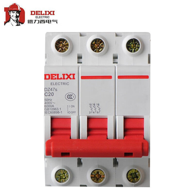 Delixi electrical air switch small circuit breaker switch main switch DZ47s D type 3P 40A