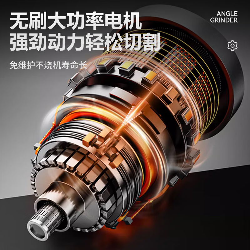 Mengxuan (MENGXUAN) angle grinder lithium battery high power rechargeable electric grinding and polishing hand grinder hand grinding wheel cutting machine polishing machine