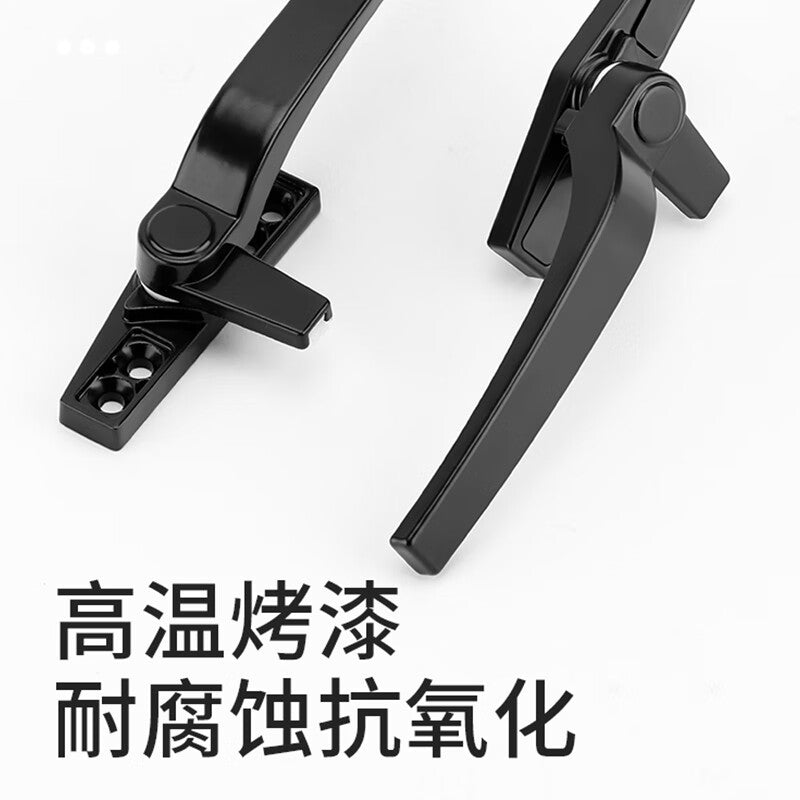 Thousand-speed wheel PVC door and window lock, tower latch handle, type 50, black, left-hand handle [2-pack]