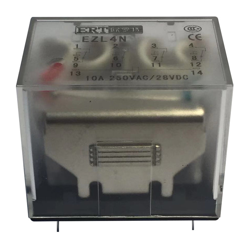ERT EZL4N-220A AC220V small relay plug-in type without base (4 sets of LDE lamps 10A 14-pin coil AC 220V)