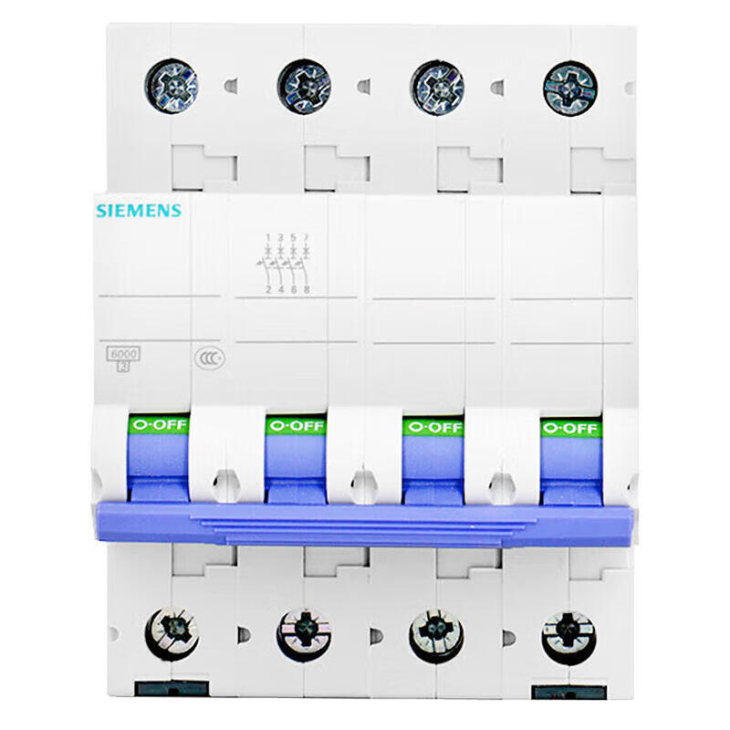 Siemens miniature circuit breaker 20A 3P+NC 6kA; 5SN6 3P+N C20
