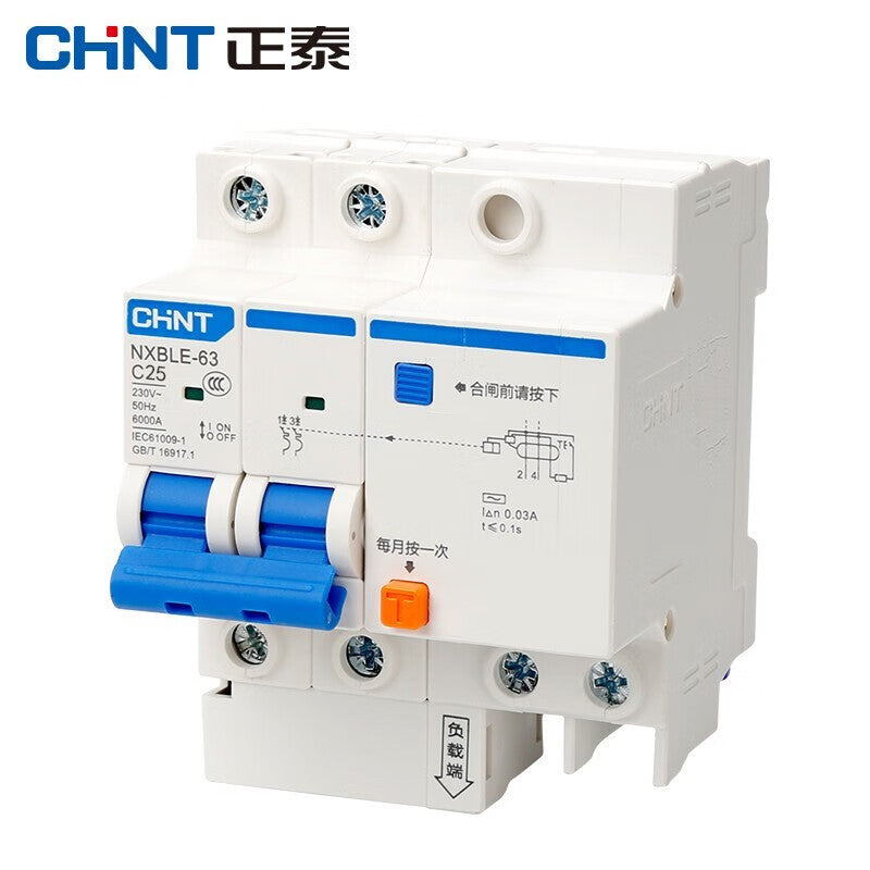 Chint NXBLE-63 2P C25 30mA 6kA Leakage Protection Circuit Breaker