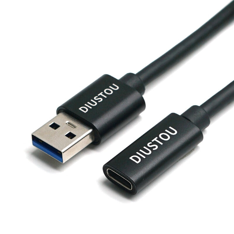 Drop Stone USB 3.0 Type-A Male to Type-C Female Connector Cable, 5A High Current Charging Cable, Fast Charging Cable, Data Transfer Cable, 2 meters
