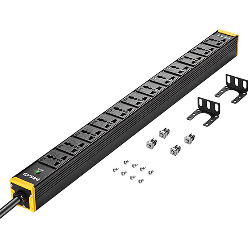 Breakthrough (M&G) PDU cabinet socket strip strip plug strip high power strip 12 holes 16A input vertical installation top line left installation; 07TG131202