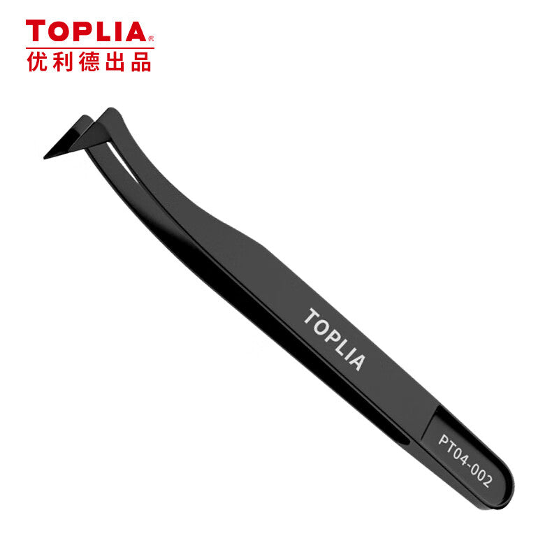 TOPLIA PT04-002 Antistatic Fiber Bending Tweezers, Cleanroom and LED Industry Manual Tweezers