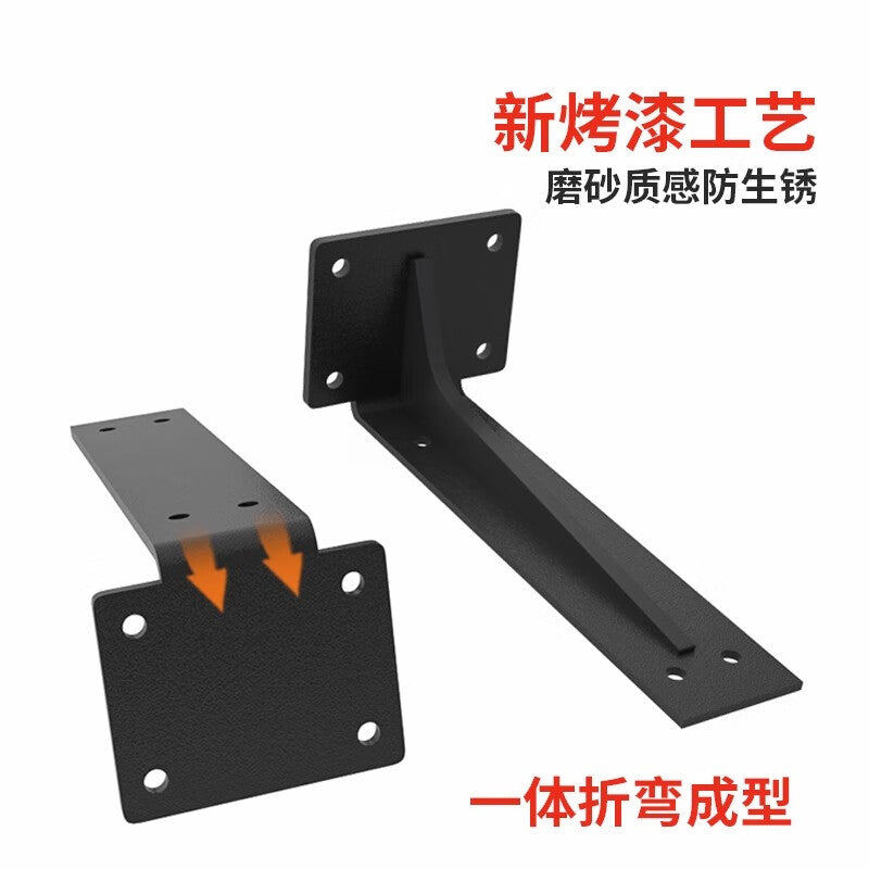 Shanhe Industrial Products Black Painted Iron Triangular Support Frame, Reinforced with Widened and Thickened Ribs, 10 Inch 25CM [Load Capacity 600 lbs]