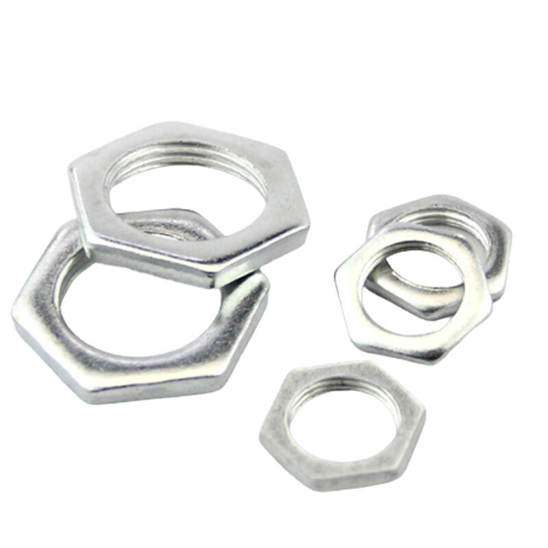 Deyu Crafts Lighting Fixture Nuts, Fine Thread Ultra-Thin Nuts, Small Hexagonal Extra Flat Nuts M18*1 [20 pieces]
