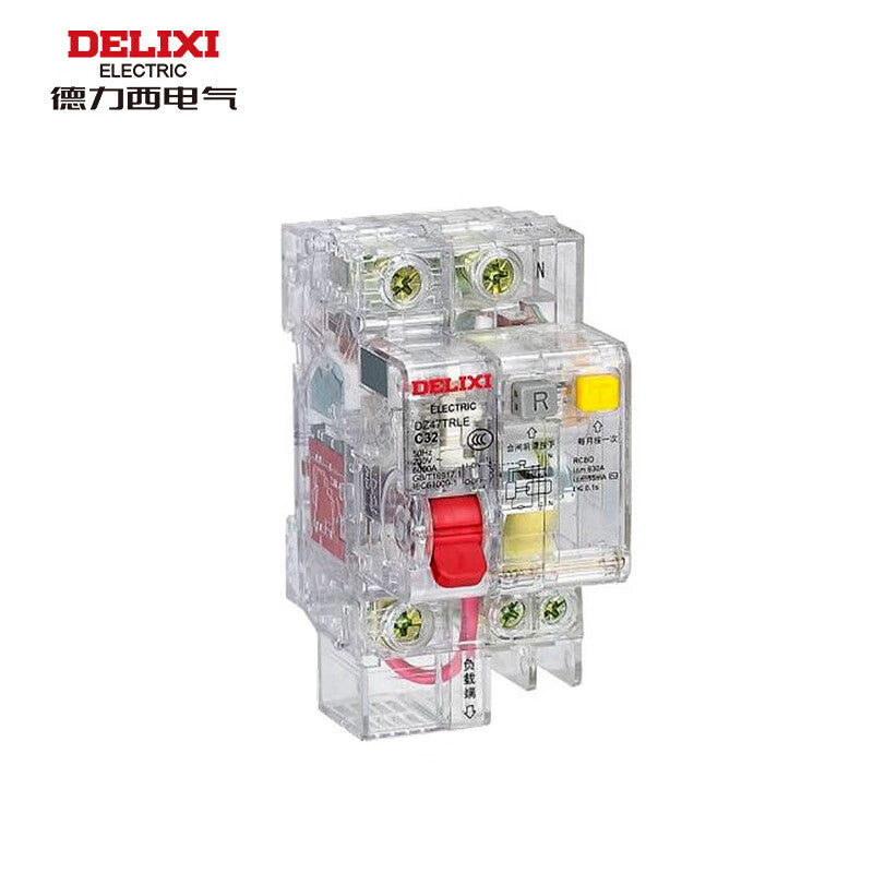 DELIXI DZ47TRLE-1P+N 60A Transparent Leakage Circuit Breaker