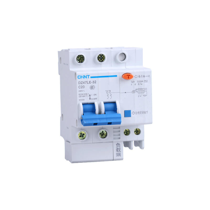 Chint leakage miniature circuit breaker; DZ47LE-32 2P C20 30mA