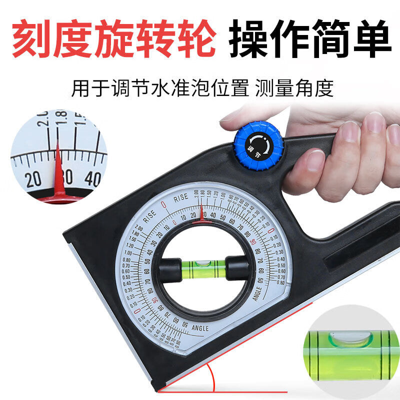 Mitz High-Precision Angle Meter with Magnetic Inclinometer, Protractor, Slope Meter, Upgraded Version with 2*140° Strong Magnet