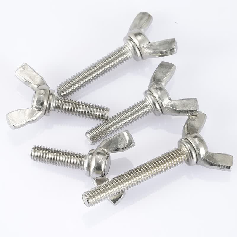 Bairuit 304 Stainless Steel Wing Screws, Tightening Screws, Butterfly-Shaped Claw Bolts M4*20 [3 Pieces] 304 Stainless Steel