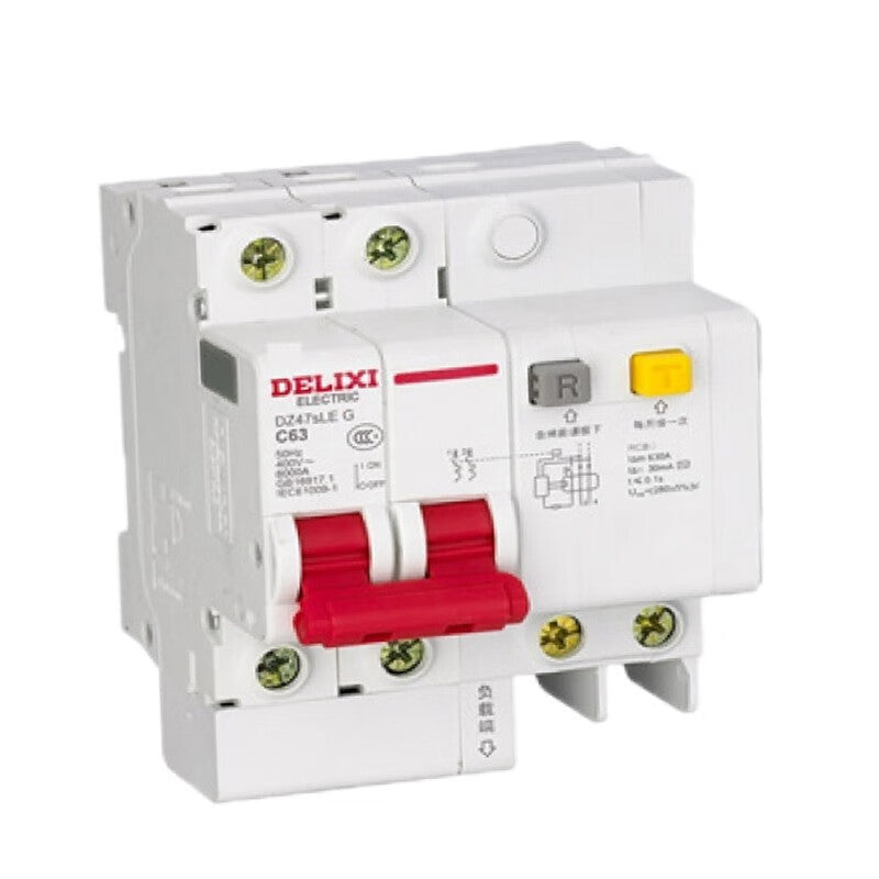 Delixi small leakage protector DZ47sLE 2P C type 20A DZ47SLEN2C20 Unit: individual