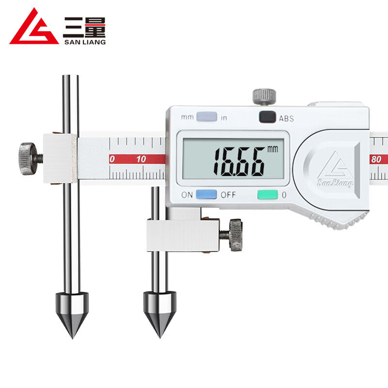 Three-dimensional center distance measuring tape, 5-150mm stainless steel vernier caliper, center hole distance and edge distance, JD109, center distance 10-150mm (round head).