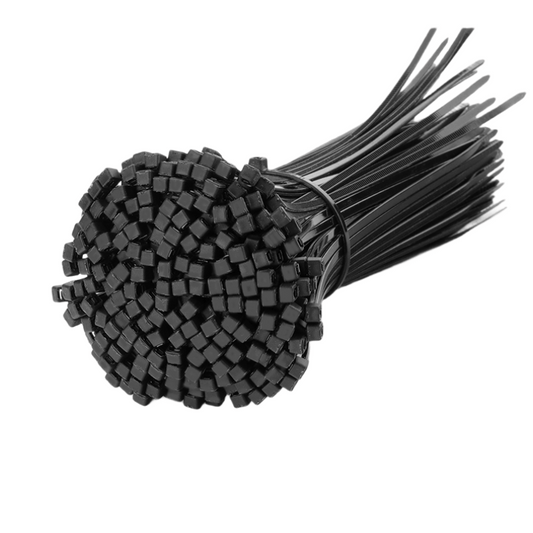 Greener cable ties, 2.5*150*200 count, black nylon, large size, plastic binding strap, small size, easy-pull cable tie, for home use.