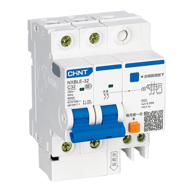 Chint NXBLE-32 Series 3P+N C25 100MA 6KA Circuit Breaker