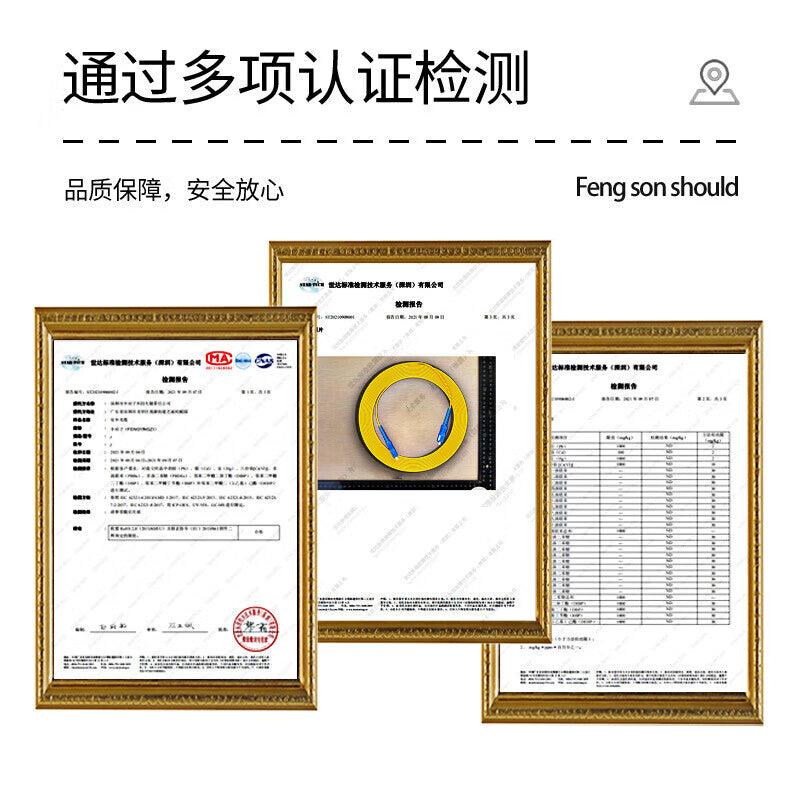 Fengyingzi Fiber Optic Patch Cord, Telecom Grade FC-LC Single-Mode Single-Core Pigtail, 20 Meters, Transceiver Pigtail, Data Center Fiber Optic Cable FYZ-GT123L