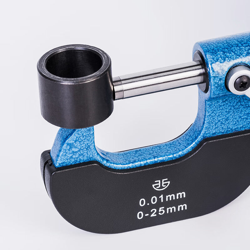 Northwest Qinghai Province, China: JK type micrometer with single and double round head, measuring wall thickness, graduation value 0.01mm, 200-61-100/0-25mm single ball head.
