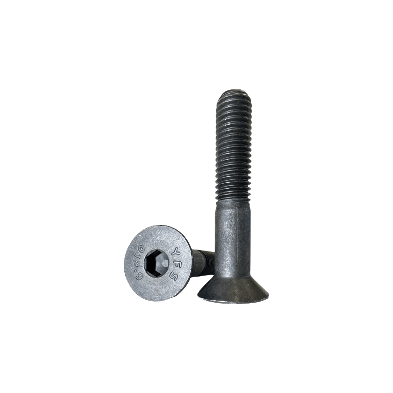 YFS Fang Sheng 12.9 grade alloy steel internal hex countersunk head semi-threaded screws DIN7991M16X65 blackened (30 pieces/box)