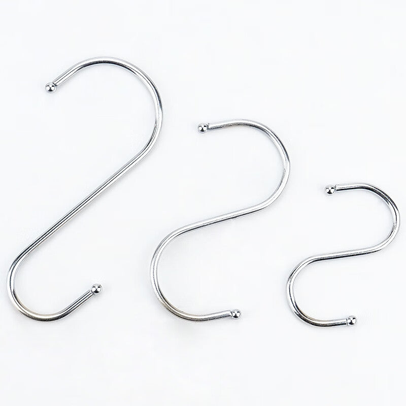 Hesterig S-Hook, S-Type Multifunctional Hook, Round Tube Hook, Large Size (10 pieces) JG-1891