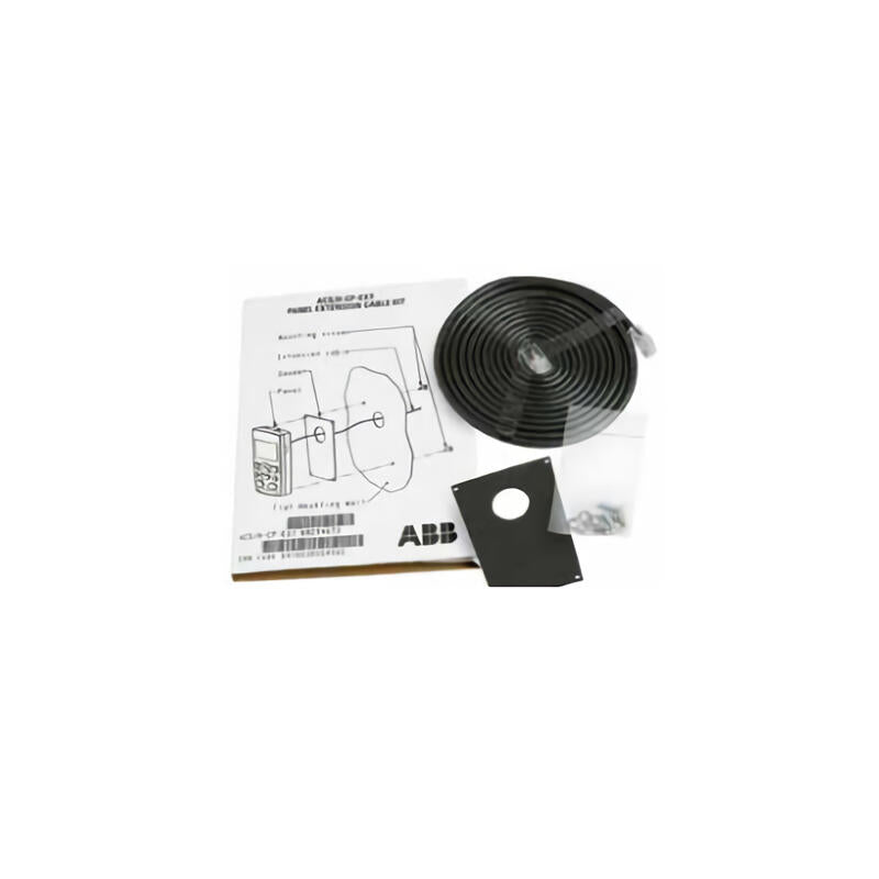 ABB inverter accessories, bracket control panel installation kit, including a 3-meter long cable and a plastic fixing bracket; ACS/H-CP-CABINET