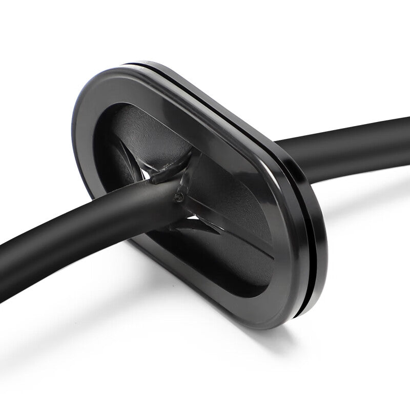 Ren Dian oval-shaped coil protector, elongated oval shape, environmentally friendly rubber double-sided dustproof wire exit ring, environmentally friendly 20*50mm opening (10 holes).
